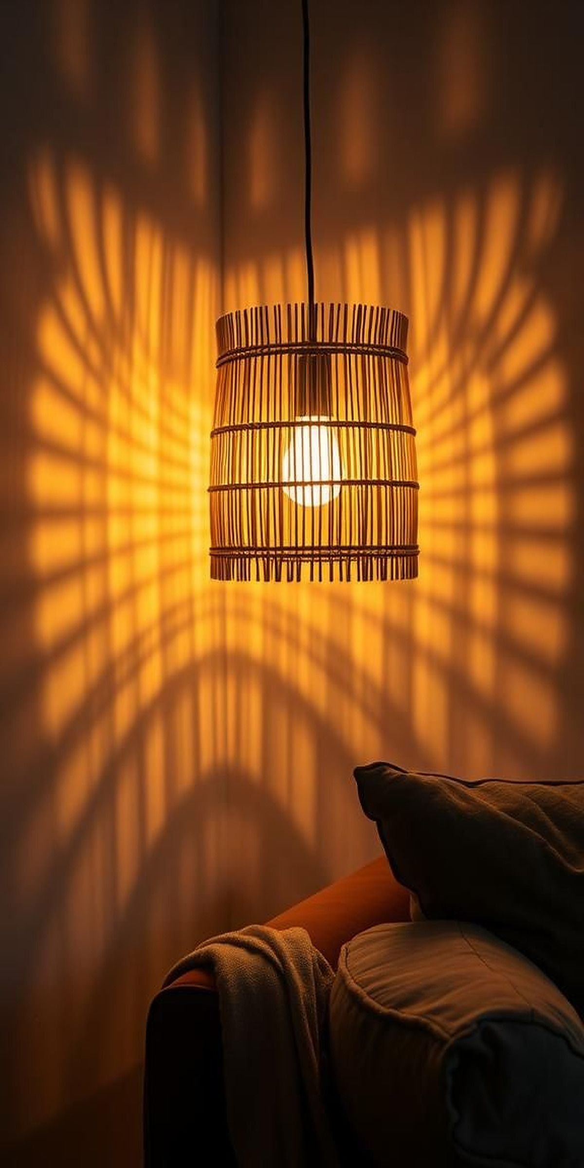 Bamboo Lampshades With Soothing Ambient Light