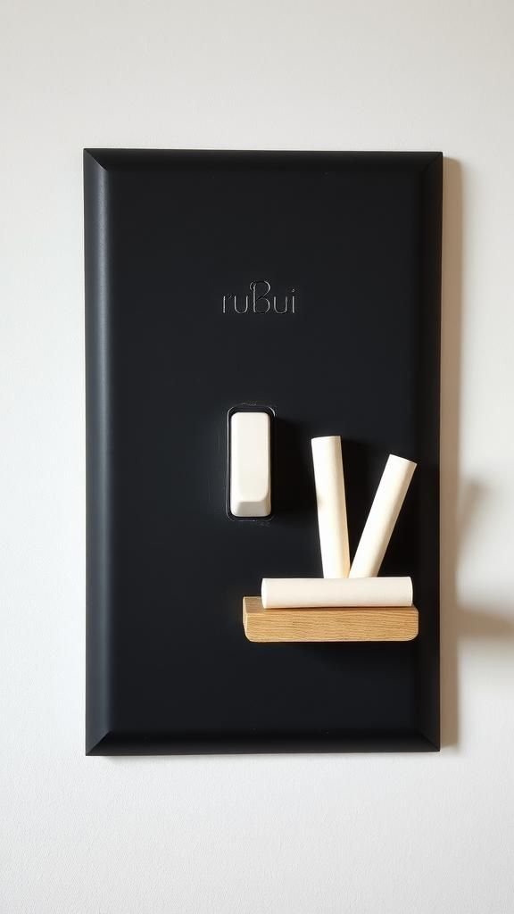 Chalkboard Switch Plate With Tiny Chalk Ledge