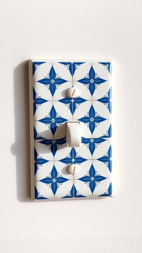Faux Ceramic Tile Pattern Decal Switch Plate
