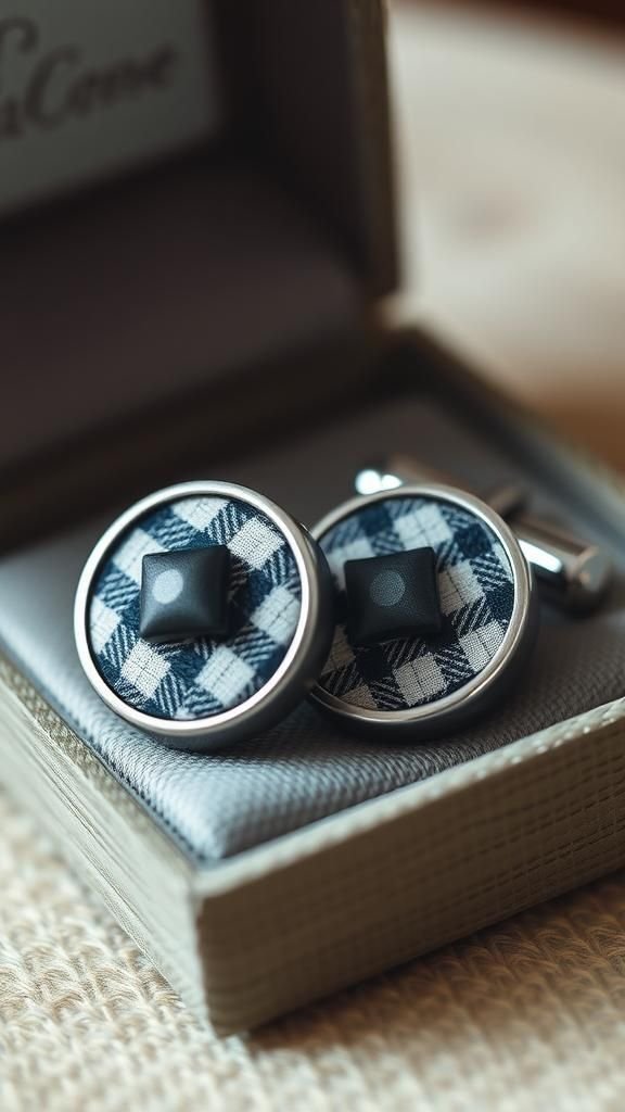 Classic Cufflinks In Coordinated Fabrics