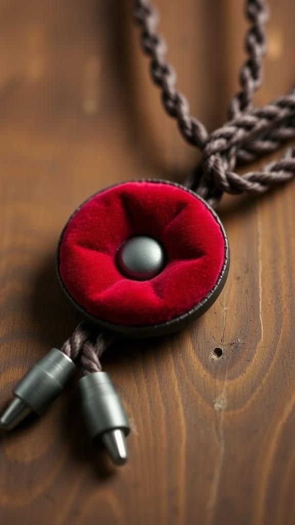 Western Bolo Tie With Oversized Button Slide