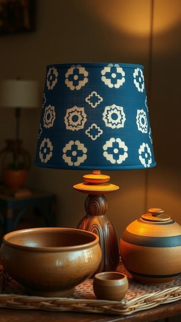 Batik-Pattern Shade With Wax-Resist Character