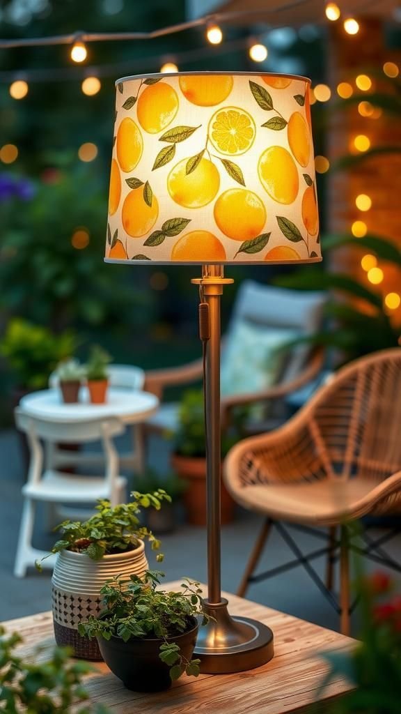 Outdoor-Friendly Oilcloth Shade For Covered Patios