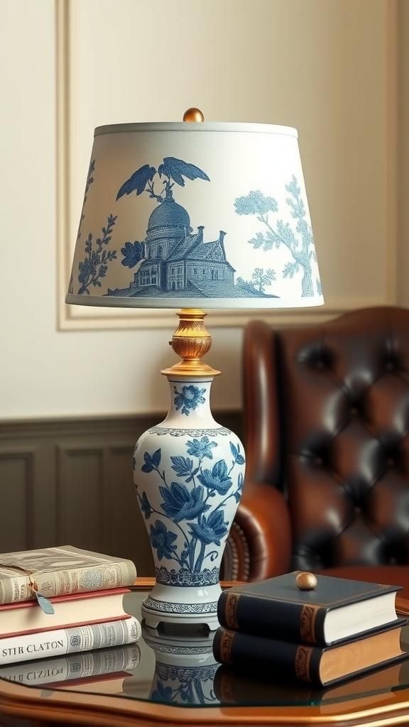 Vintage Toile Shade For Storybook Elegance