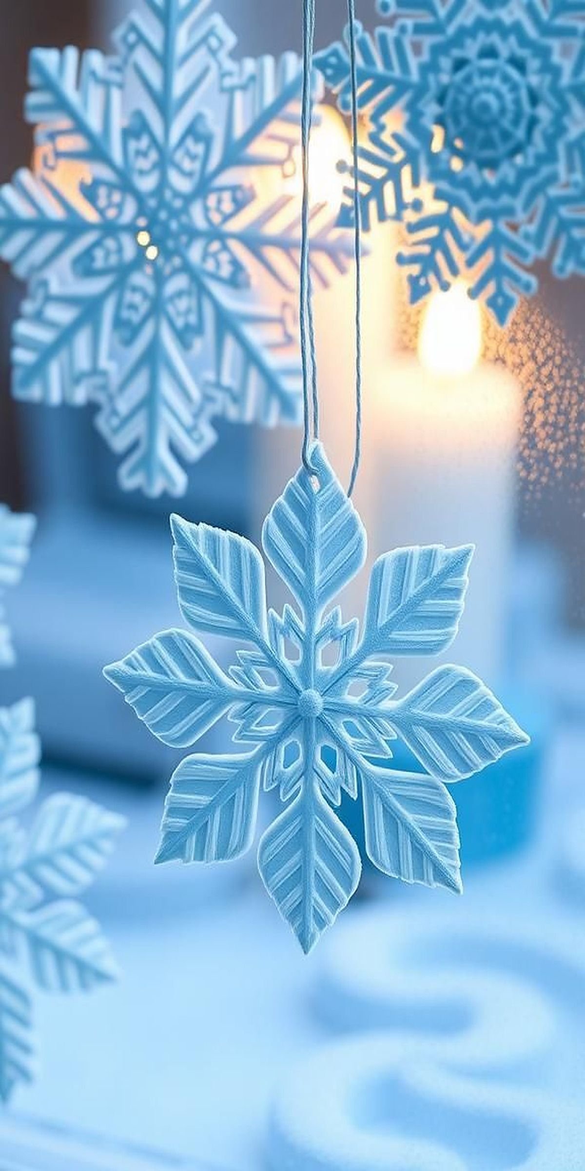 Layered Felt Snowflakes With Intricate Cutouts
