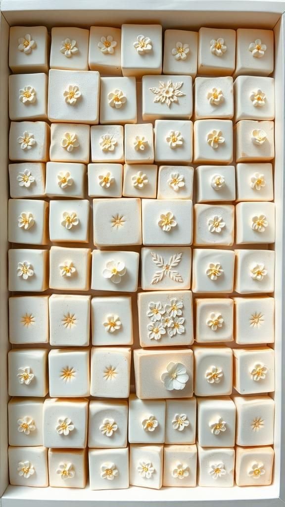 Pastel Garden Mosaic Set Of Mini Tiles