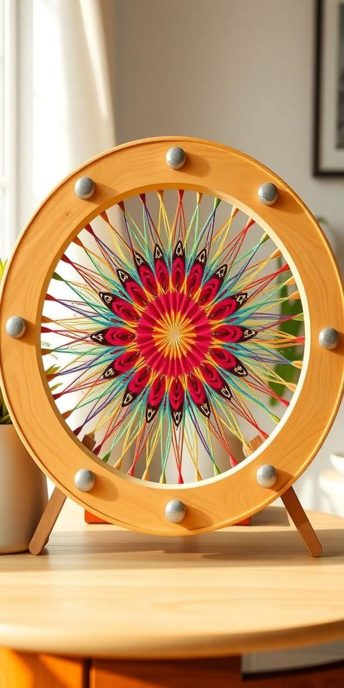 Circular Mandala With Radiating Lines