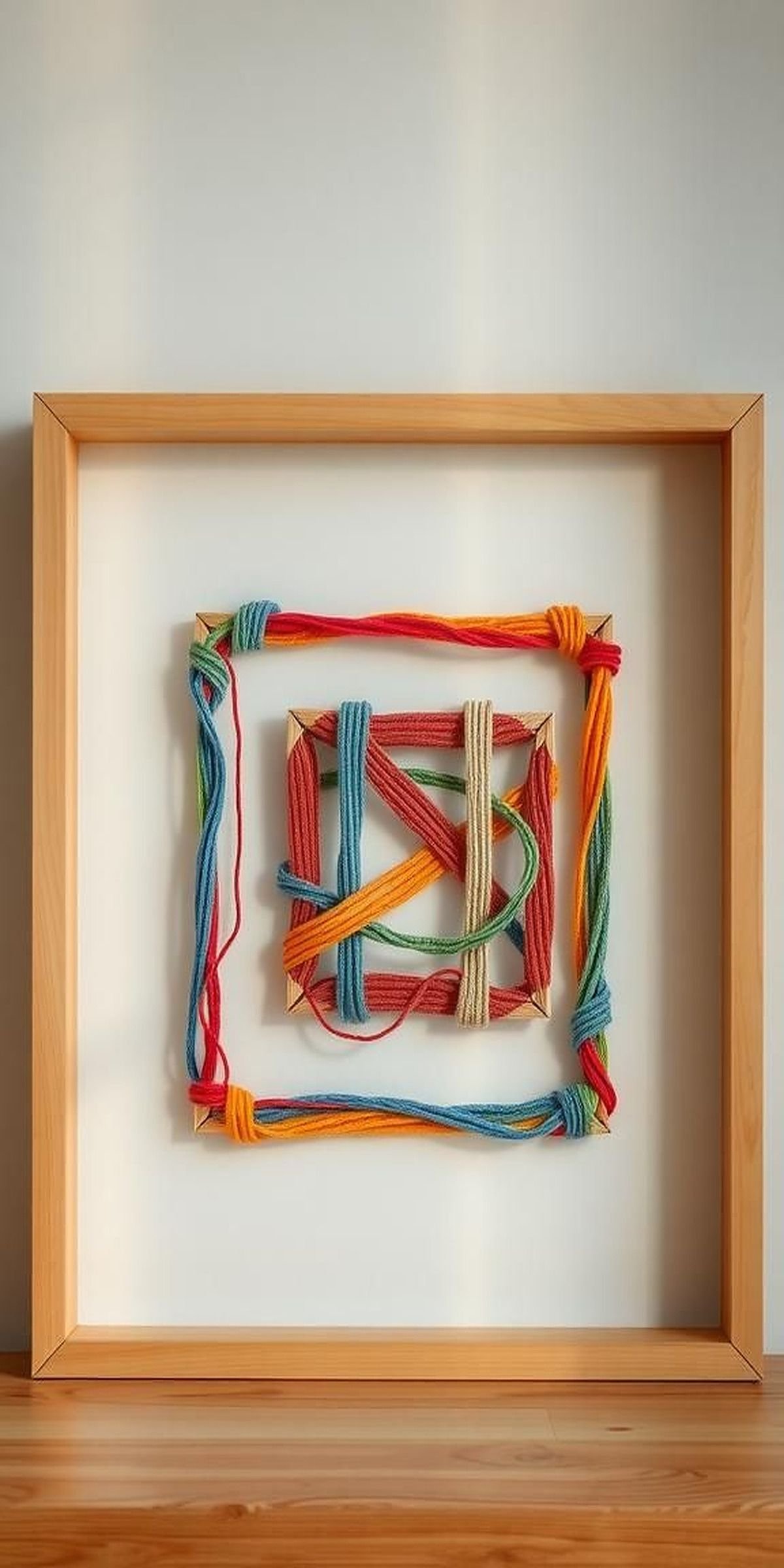 Overlapping Squares With Interwoven Strings