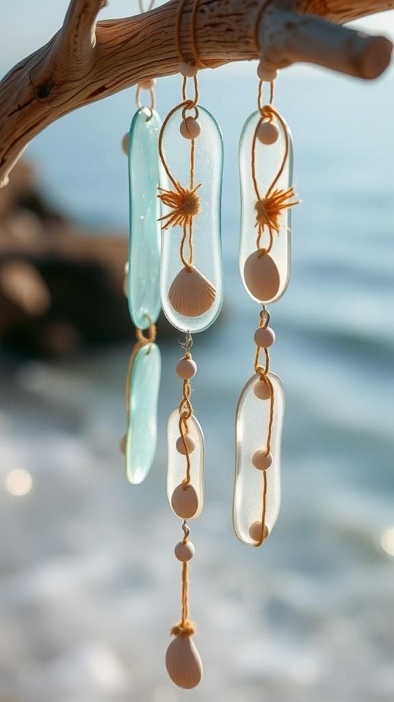 Driftwood And Sea Glass Bottle Breeze Song