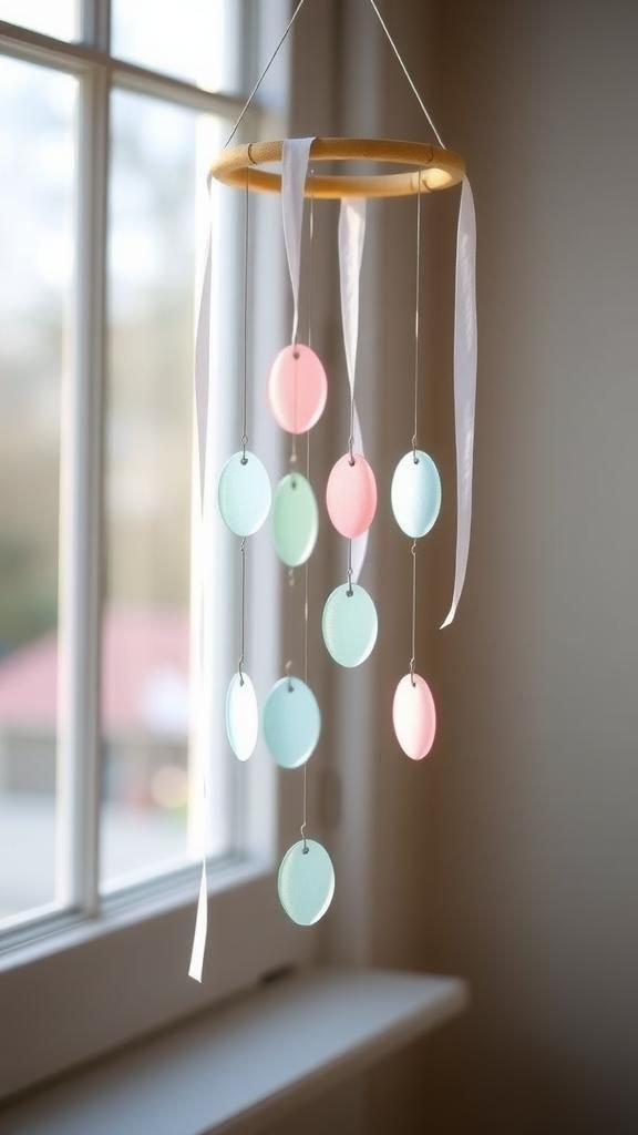 Frosted Pastel Bottle Petals Mobile