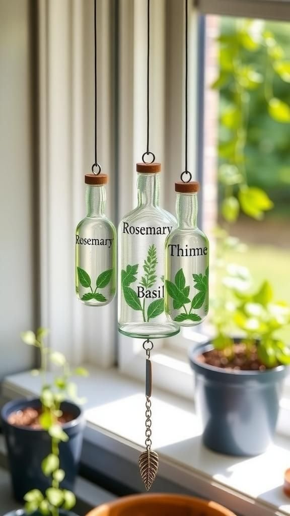 Garden Label Bottle Charm And Herb Whisper