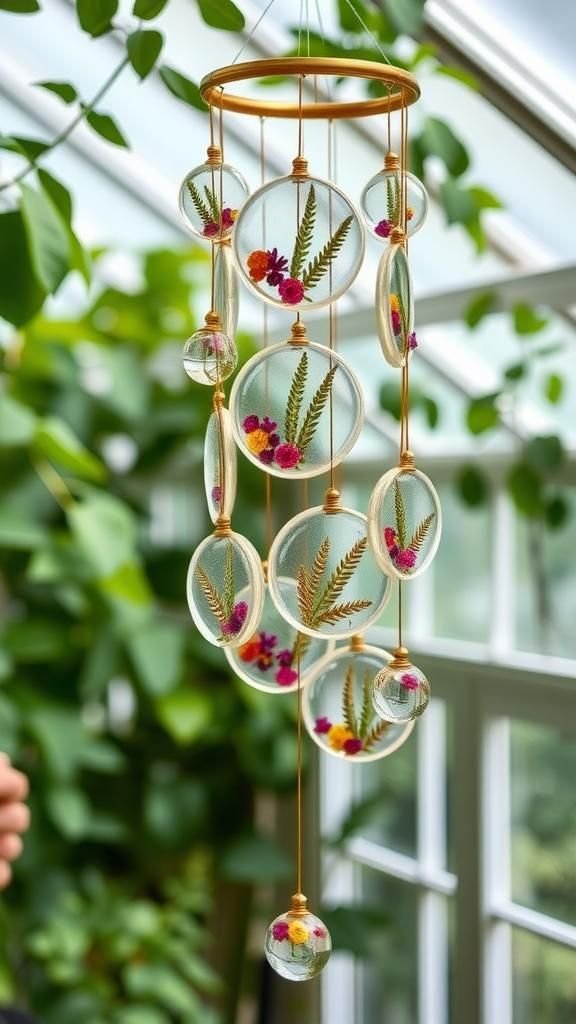 Pressed Botanicals With Bottle Disc Halo