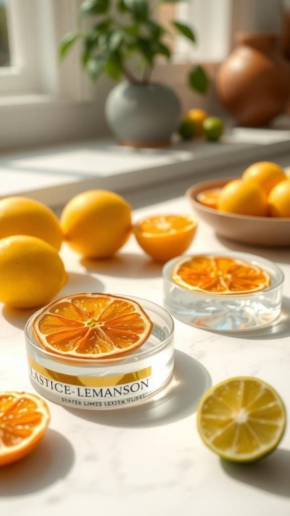 Citrus Slices With Golden Zest Edges