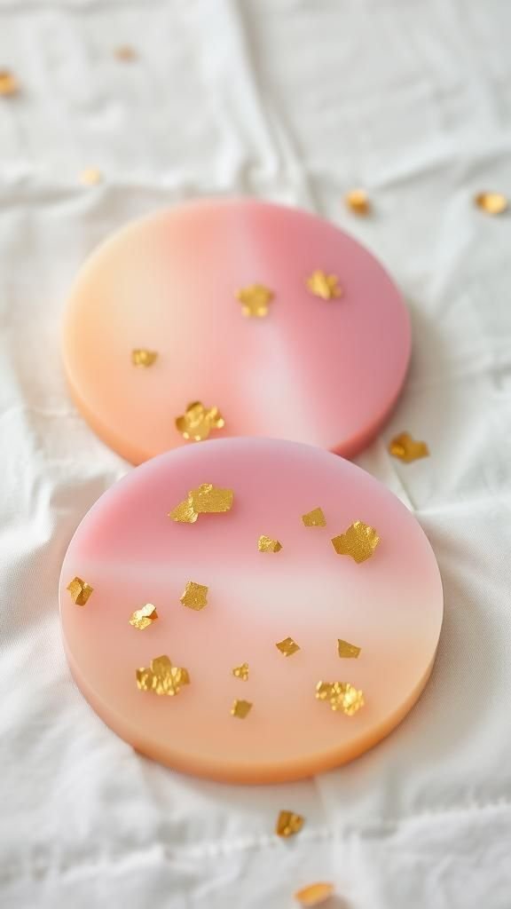 Pastel Ombre Fade With Golden Confetti