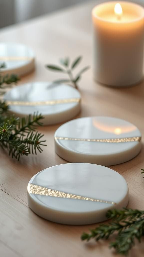 Winter Snowfield With Gilded Horizon Line