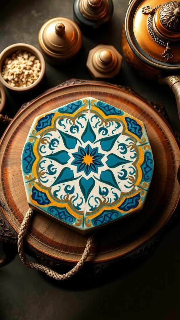Moroccan Geometric Star And Lattice Trivet