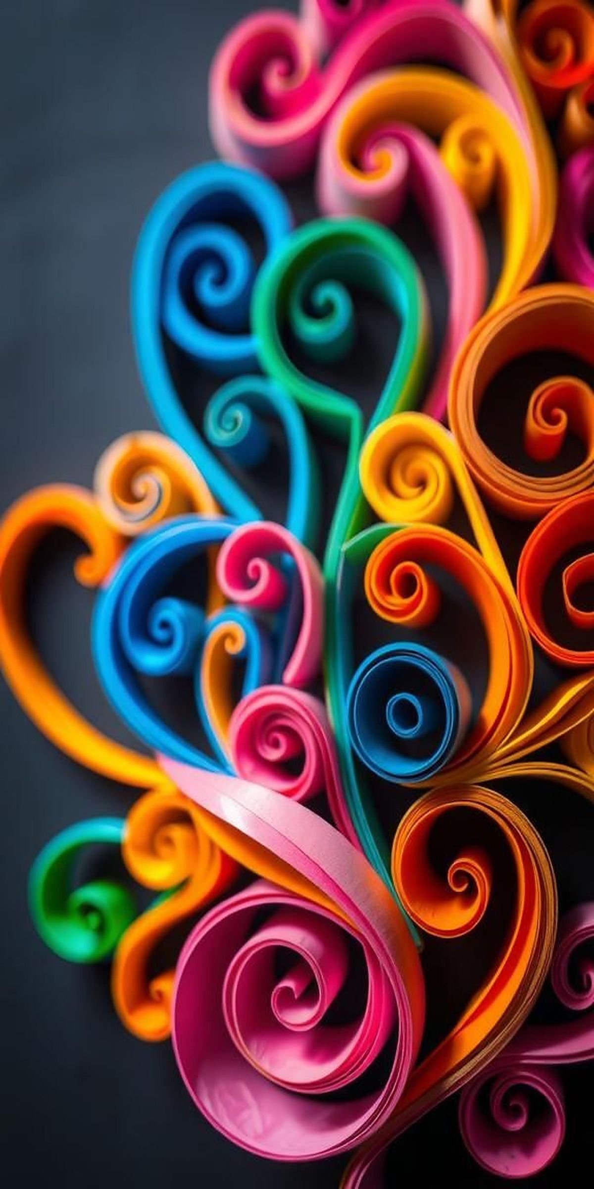 Abstract Freeform Designs In Paper Quilling