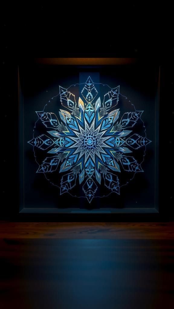 Galaxy Metallic Mandala Under Starry Acetate