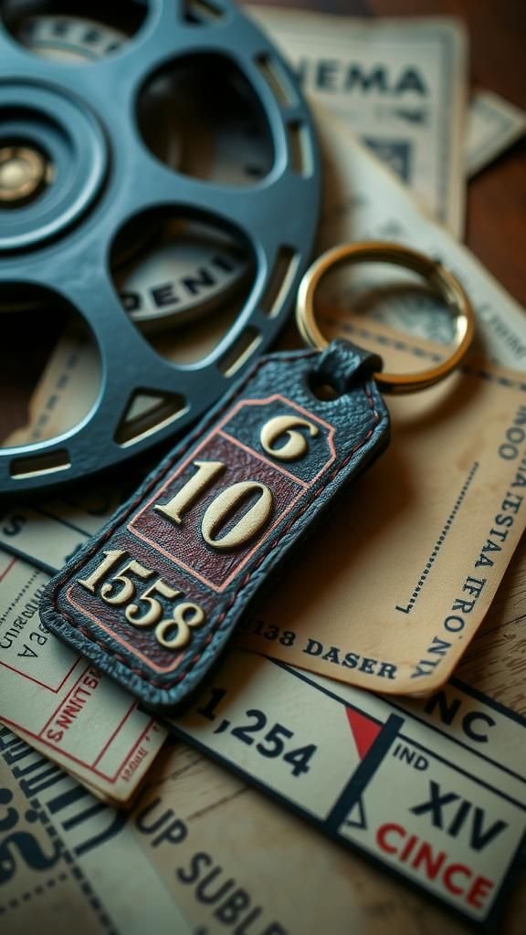 Vintage Ticket Tag With Numbered Stamps