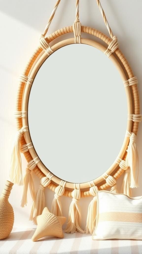 Seashell-Trimmed Macrame For Beach House Vibes