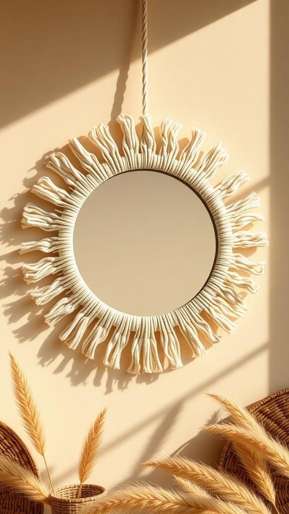 Sunburst Fringe Halo Around A Round Mirror