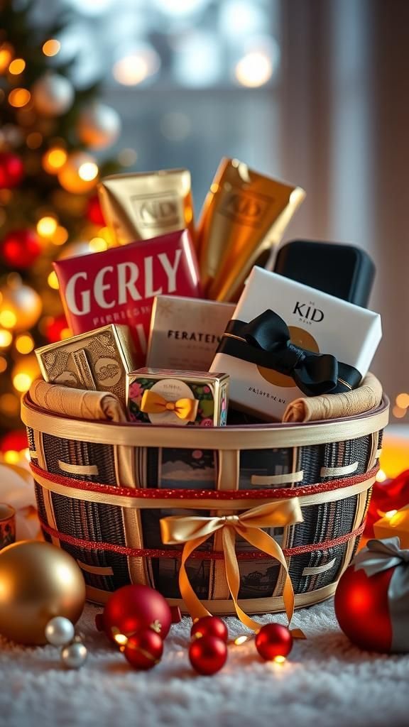 Metallic Accent Gift Hamper From Magazine Weaving