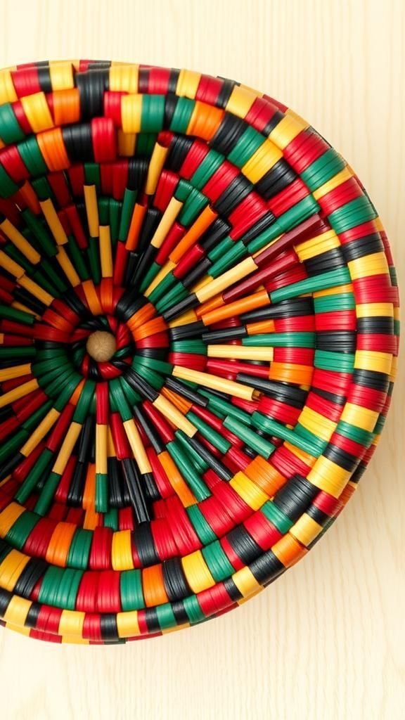 Starburst Base Round Basket In Mixed Hues