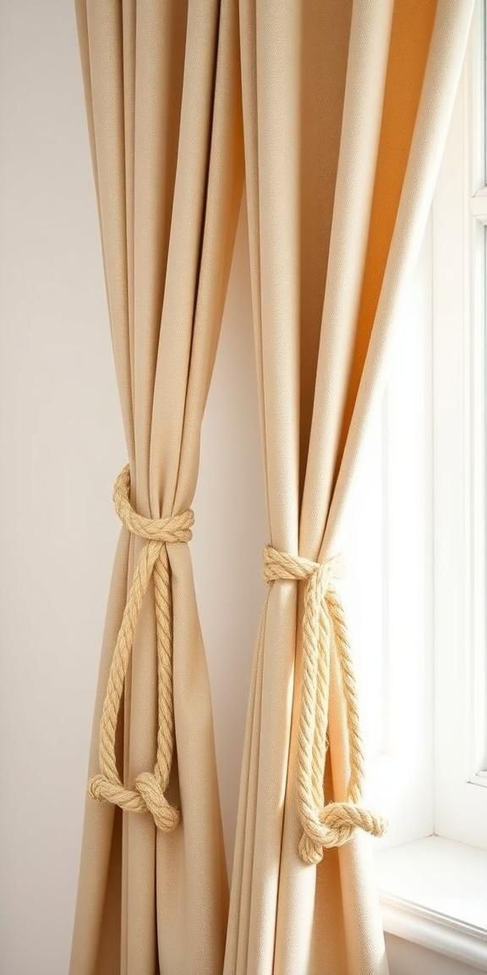 Decorative Nautical Rope Curtain Tiebacks for Seaside Homes