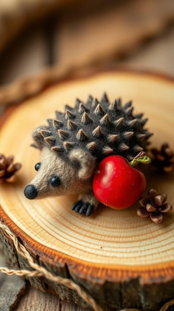 Hedgehog With A Tiny Apple Accent