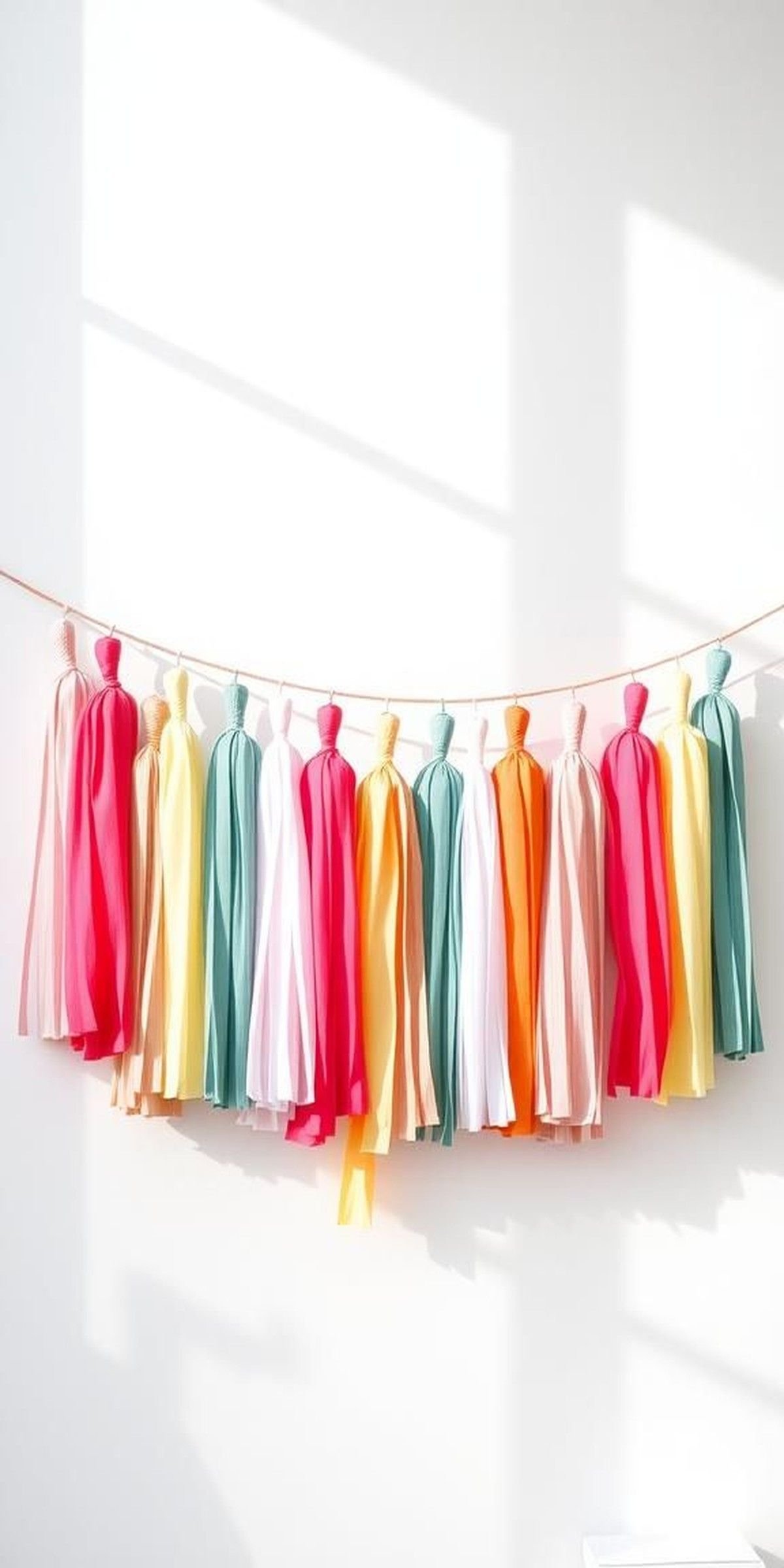 Fringe Tassel Garland From Leftover Fabric Strips