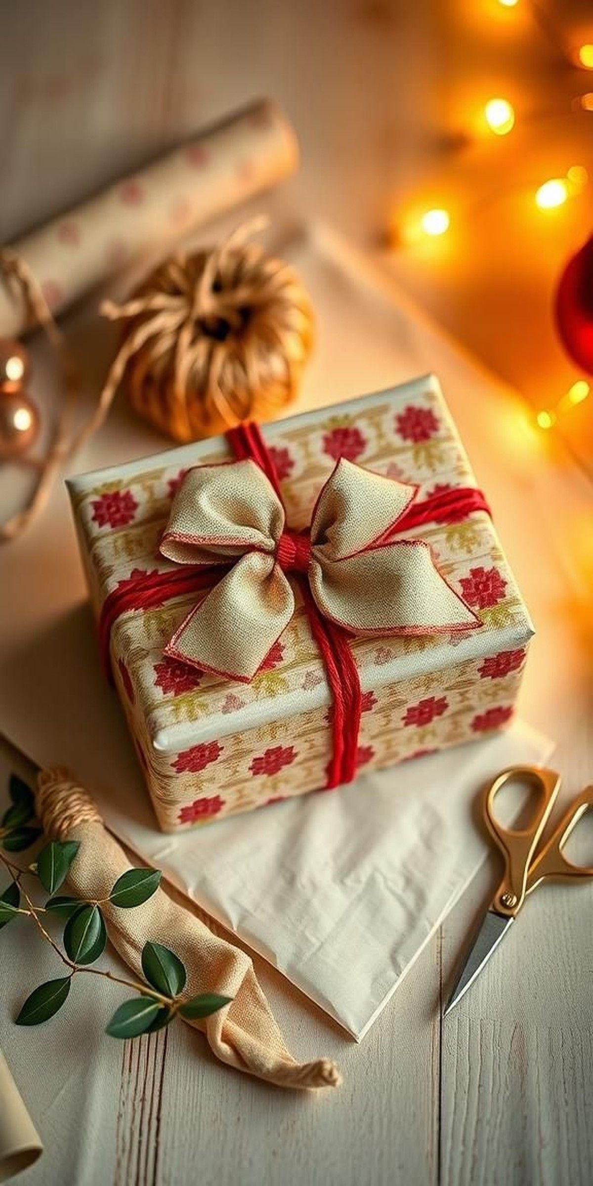 No Sew Fabric Gift Wrap And Decorative Bow