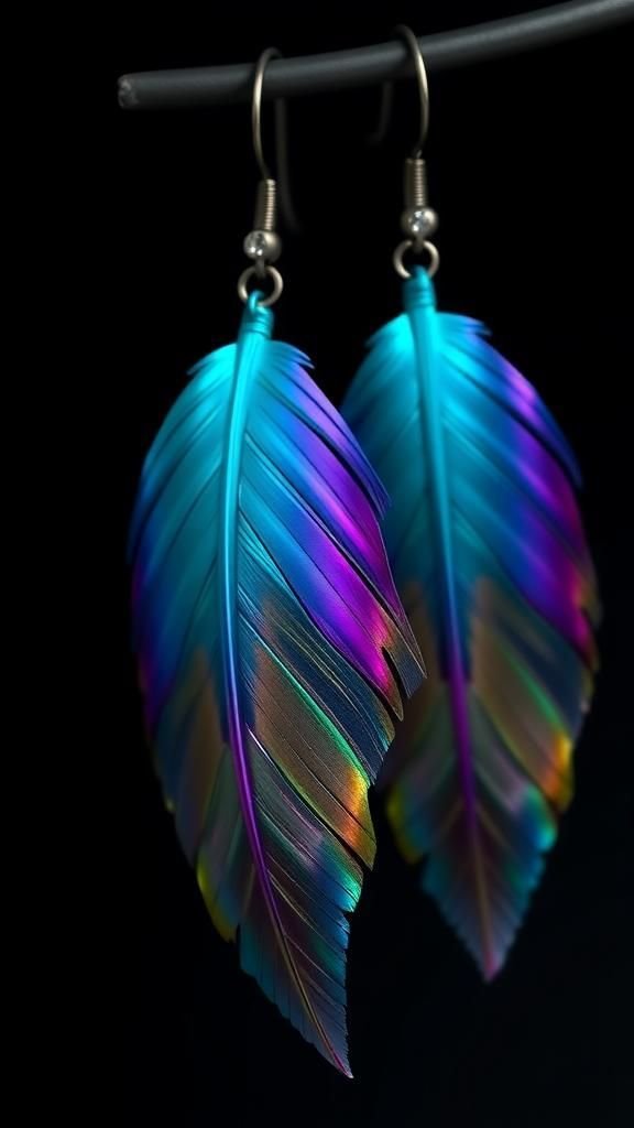 Aurora Borealis Iridescent Feather Glow