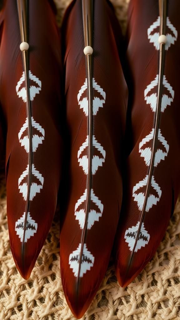 Geometric Folk Motifs In Chalky White