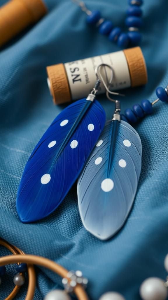 Indigo And Bone Batik Dotted Pattern