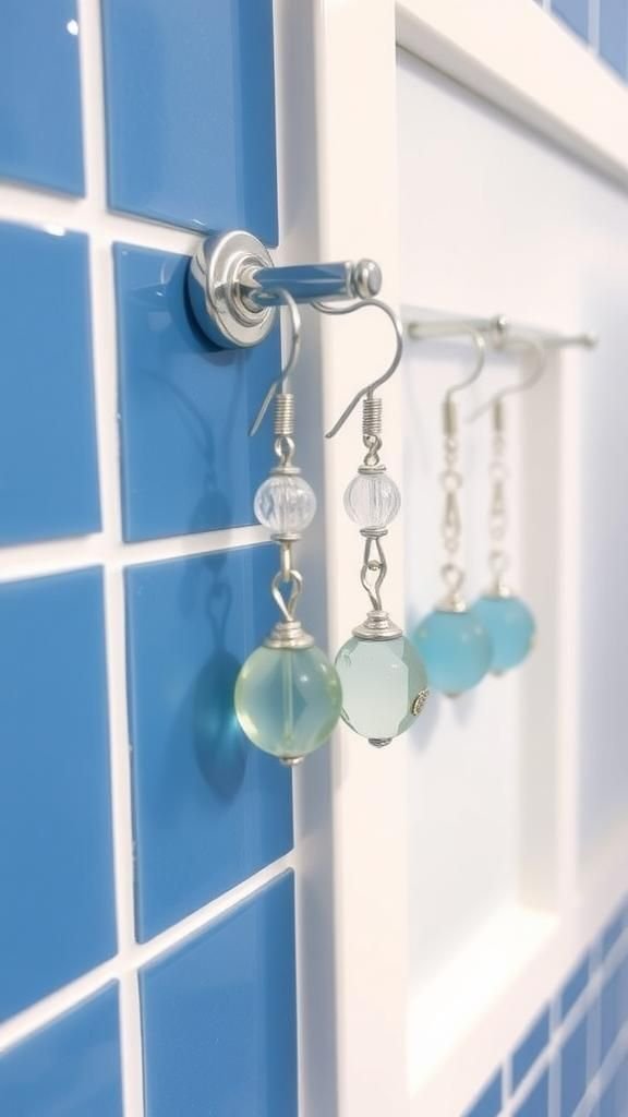 Blue Mosaic Tile Illusion With Grout Lines