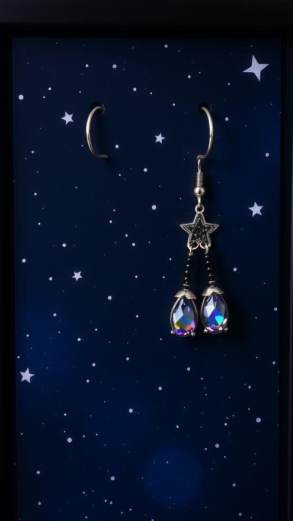 Galaxy Night Sky With Silver Star Splatter