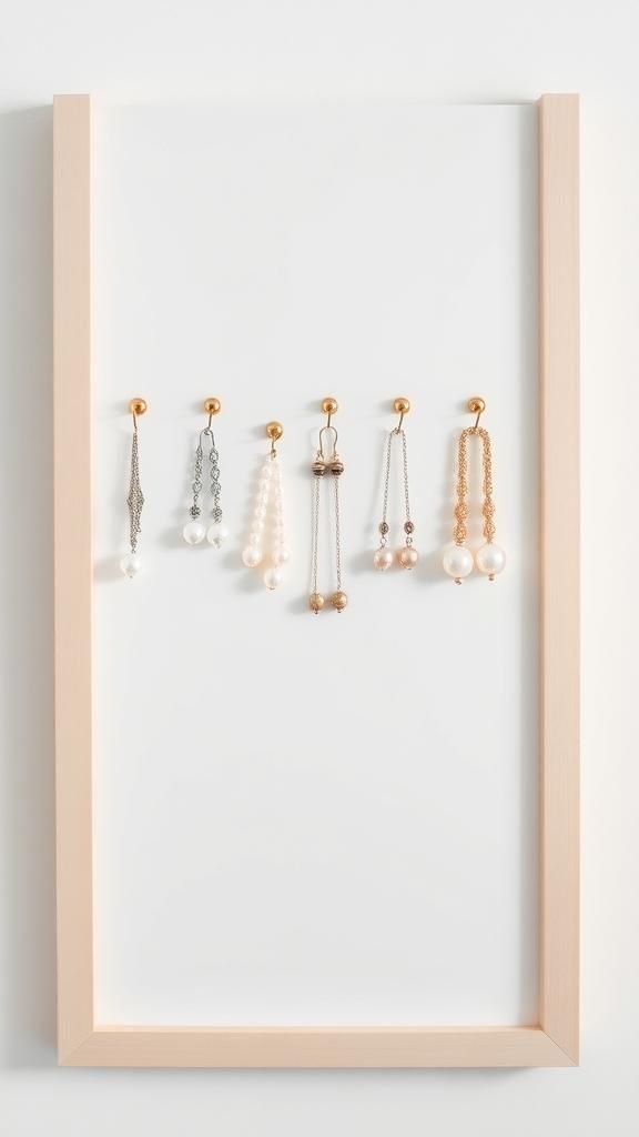 Minimal Matte White Grid With Birch Frame