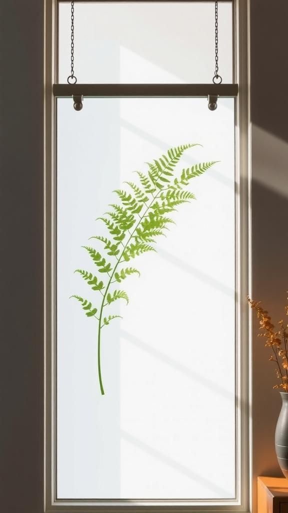 Wide Panorama Fern Frond Statement Panel