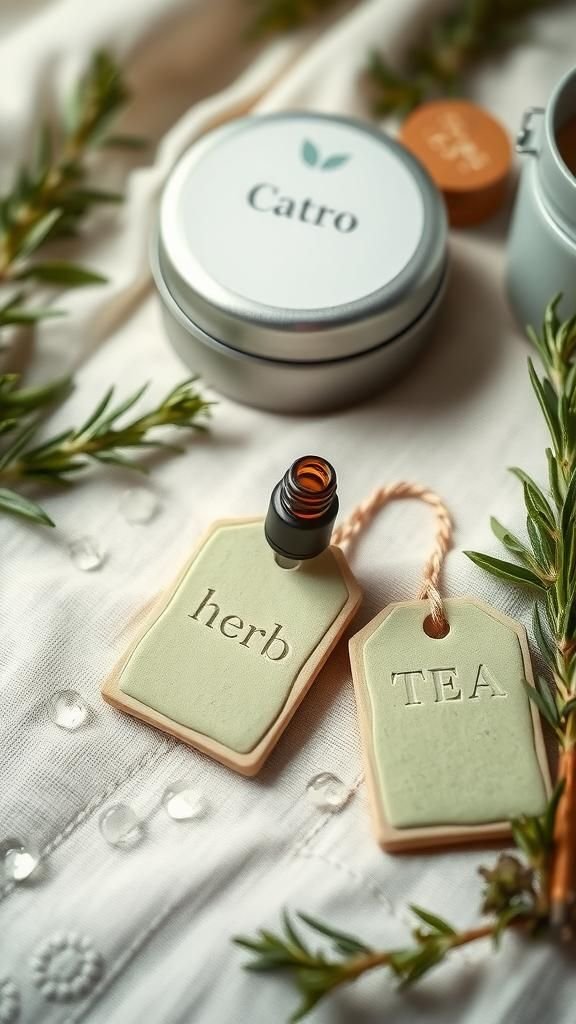 Aromatherapy Clay Tags Infused With Herb Oils