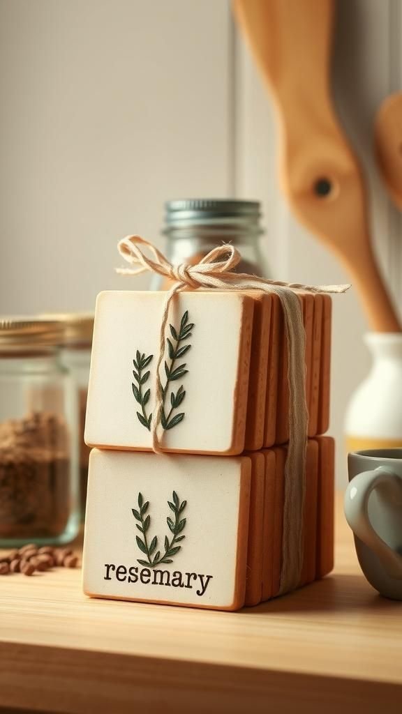 Dual-Purpose Herb Tiles That Stack As Coasters