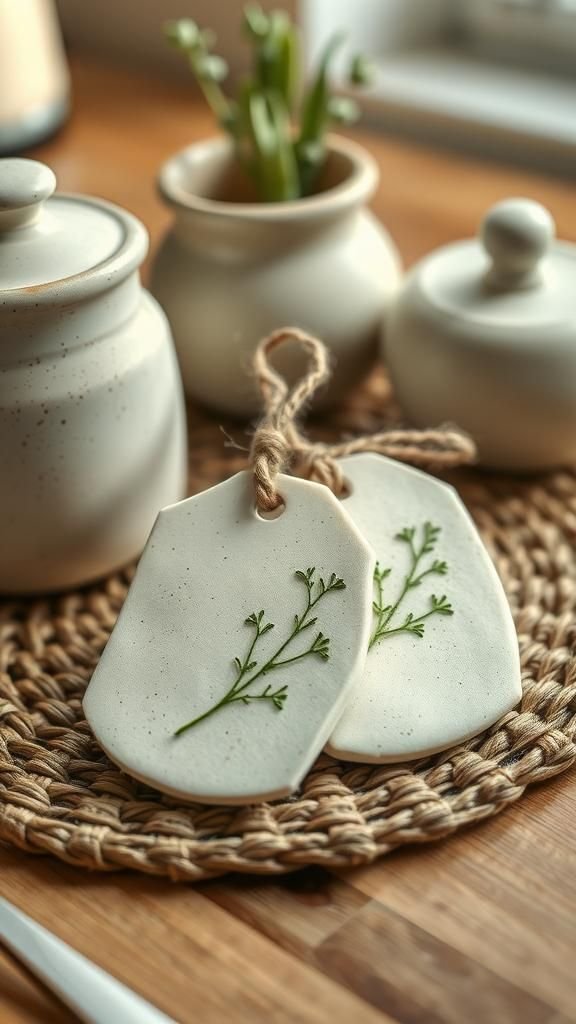 Speckled Stoneware Look With Natural Twine Finish