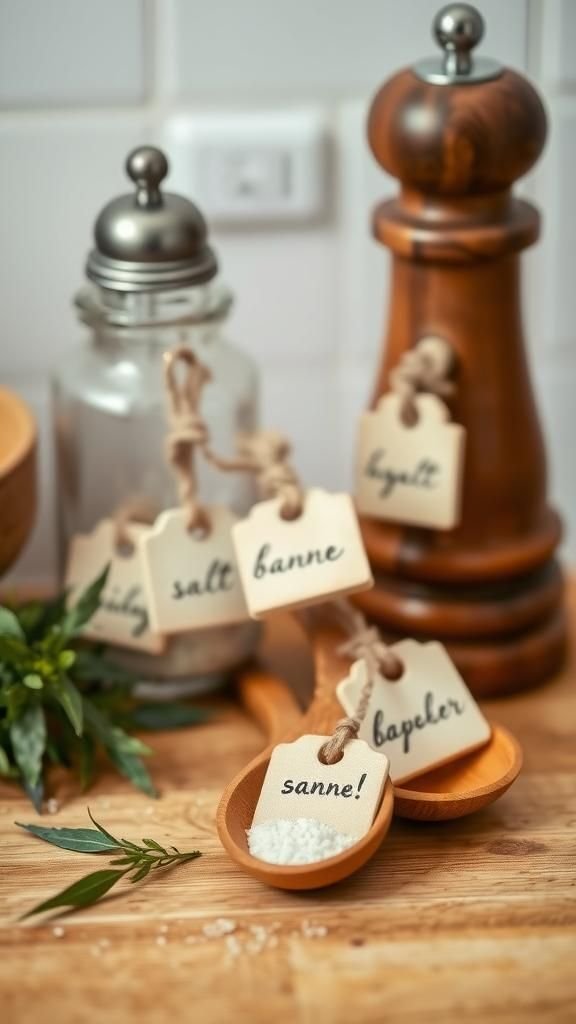 Tiny Spoon-Handle Tags For Salt Cellars