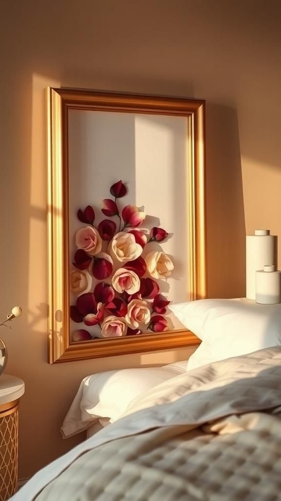 Blush And Burgundy Romantic Glass Panel