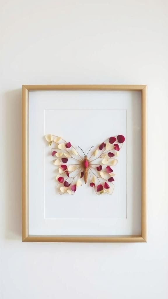 Butterfly Silhouette Filled With Petal Color