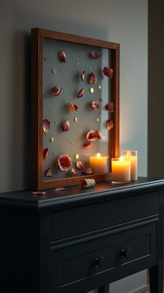 Metallic Leaf Kissed Petal Scatter Panel