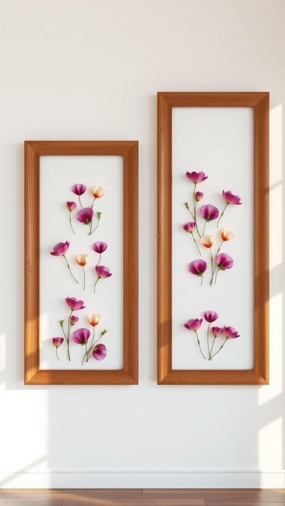 Oversized Oak Statement Triptych Of Petals
