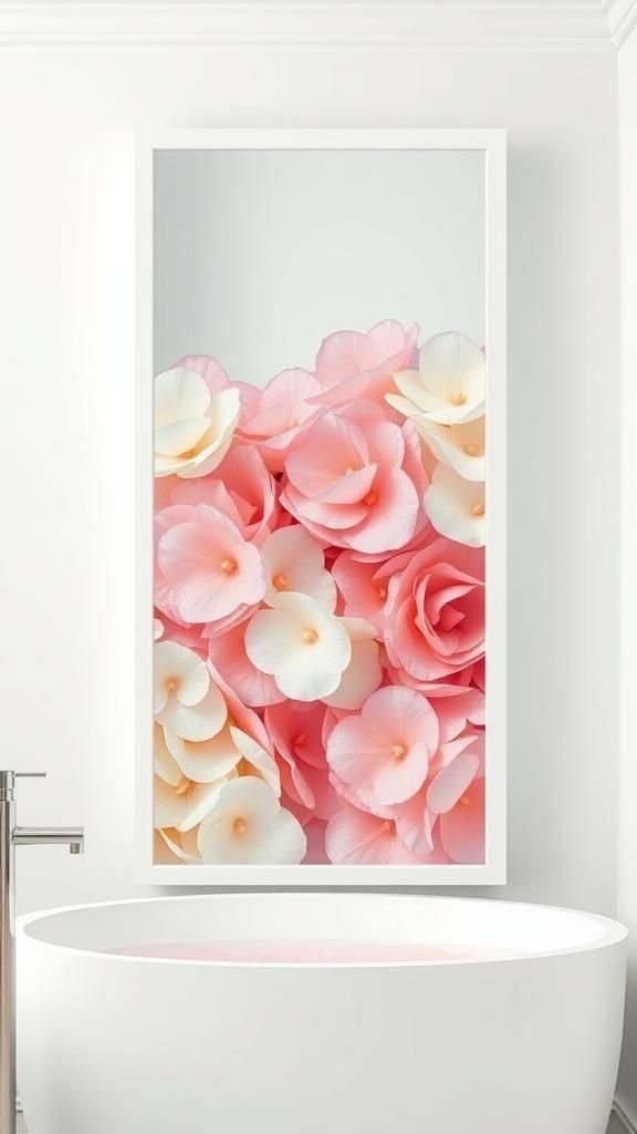 Pastel Hydrangea Ombre Glass Canvas