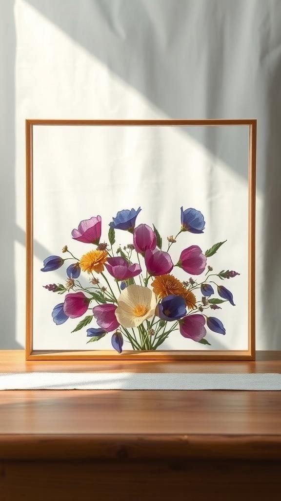 Wildflower Meadow Gradient Floating Glass Panel