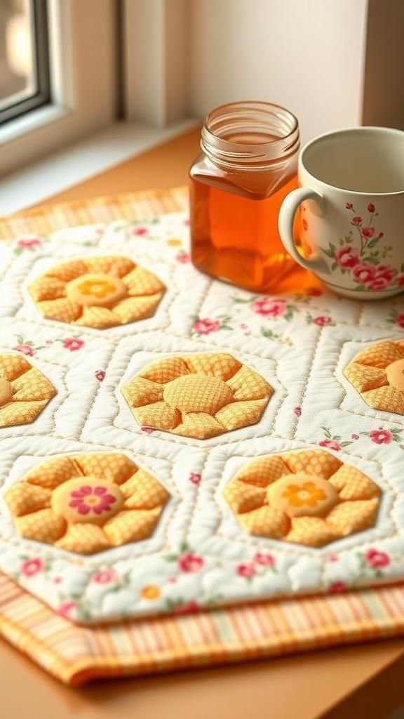 Honeycomb Hexie Garden English Paper Piecing Rug