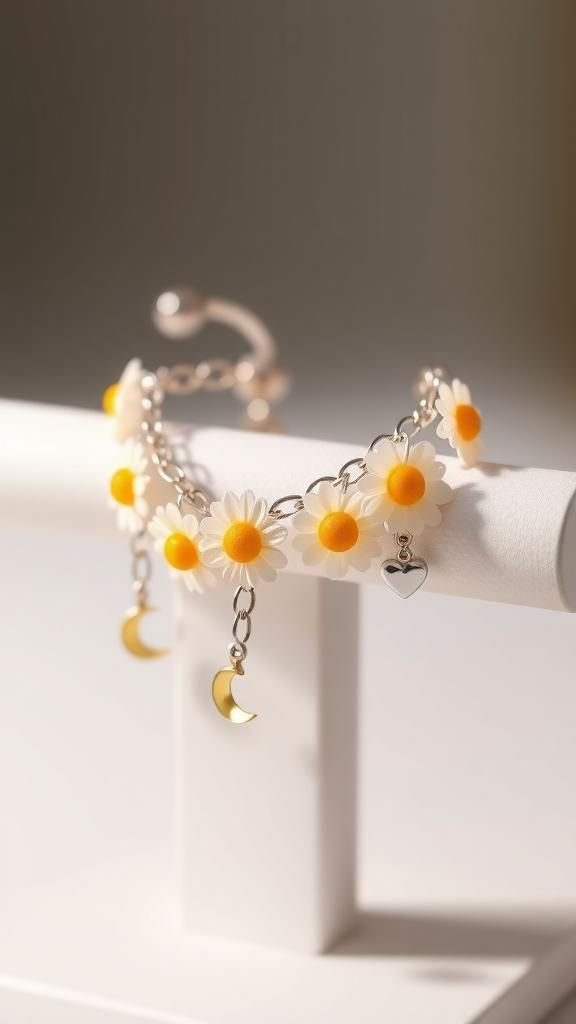 Charm-Dropped Daisies With Mini Talismans